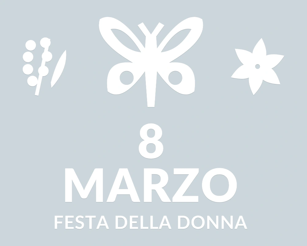 Ali di libertà - Emblema centrale - 8 MARZO | Adesivo vetrina prespaziato