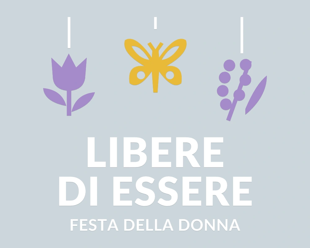 Ali di libertà - Pendenti in festa - LIBERE DI ESSERE | Adesivo vetrina prespaziato