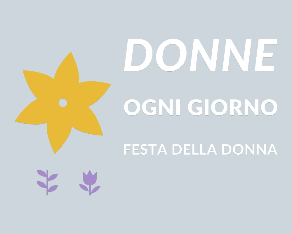 Corolla di marzo - Insegna laterale - DONNE OGNI GIORNO | Adesivo vetrina prespaziato