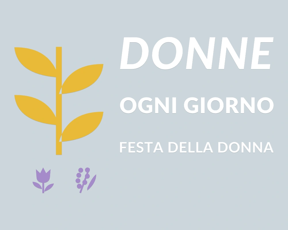 Ramo della rinascita - Insegna laterale - DONNE OGNI GIORNO | Adesivo vetrina prespaziato