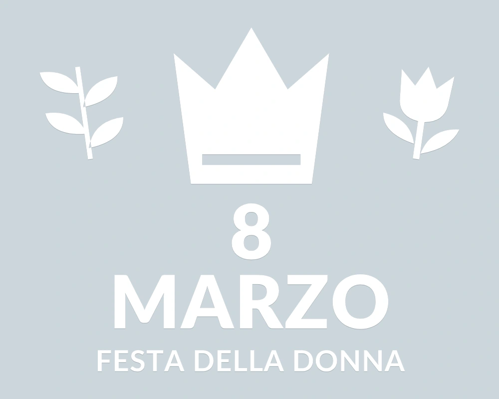 Regina ogni giorno - Emblema centrale - 8 MARZO | Adesivo vetrina prespaziato
