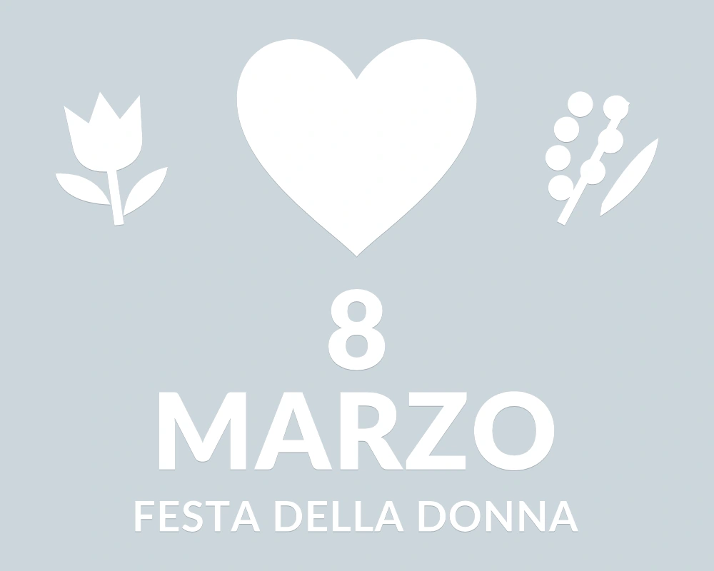 Cuore di primavera - Emblema centrale - 8 MARZO | Adesivo vetrina prespaziato
