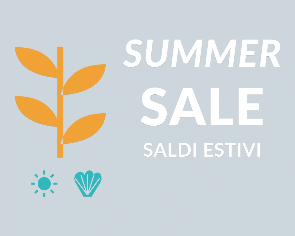 Foglie tropicali - Insegna laterale - SUMMER SALE - disegno esatto; fondo di presentazione escluso
