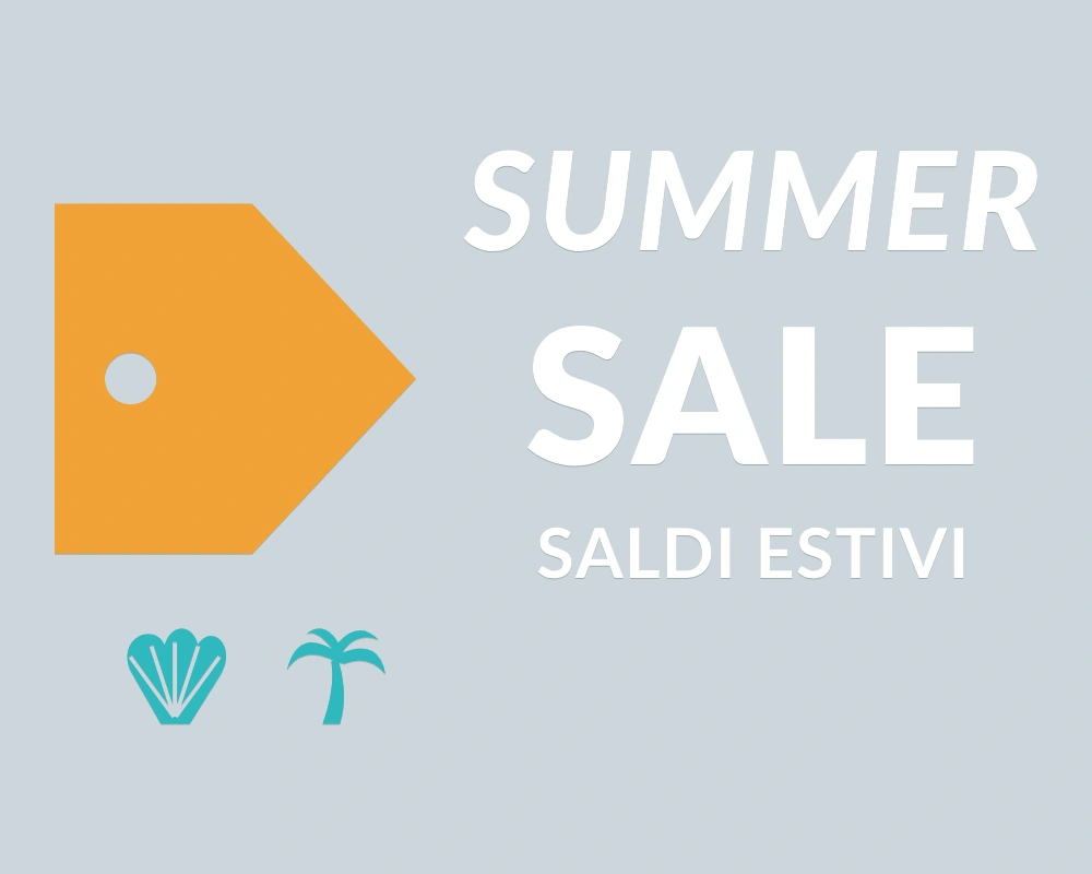 Cartellino solare - Insegna laterale - SUMMER SALE - disegno esatto; fondo di presentazione escluso
