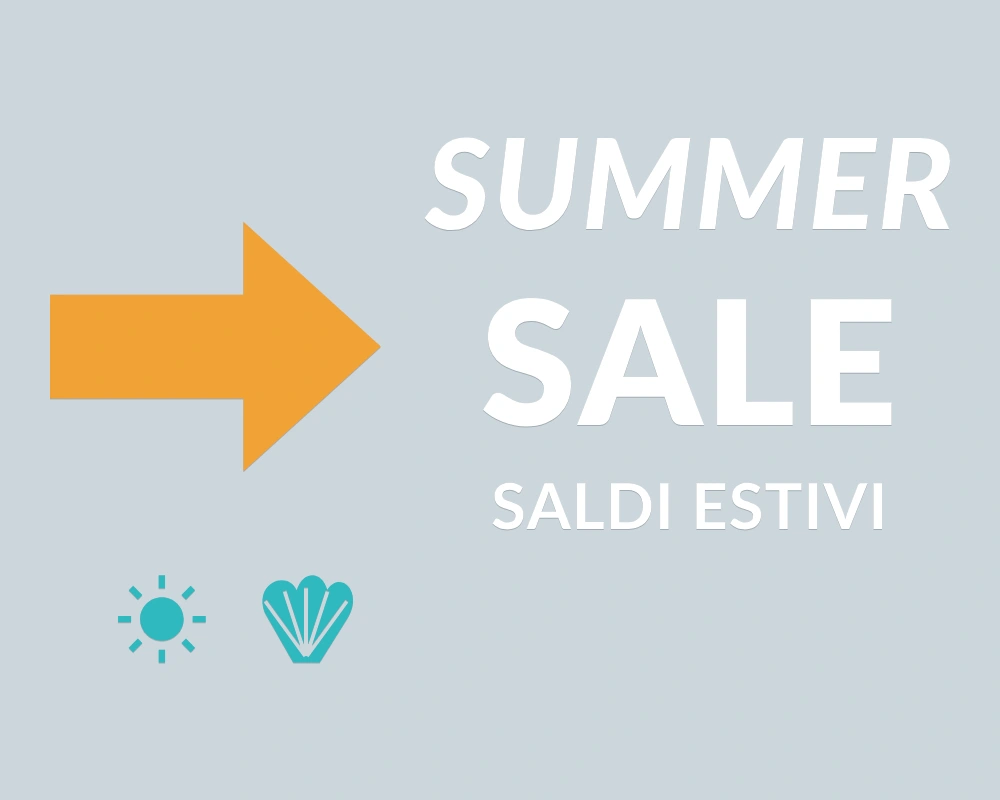 Direzione estate - Insegna laterale - SUMMER SALE - disegno esatto; fondo di presentazione escluso