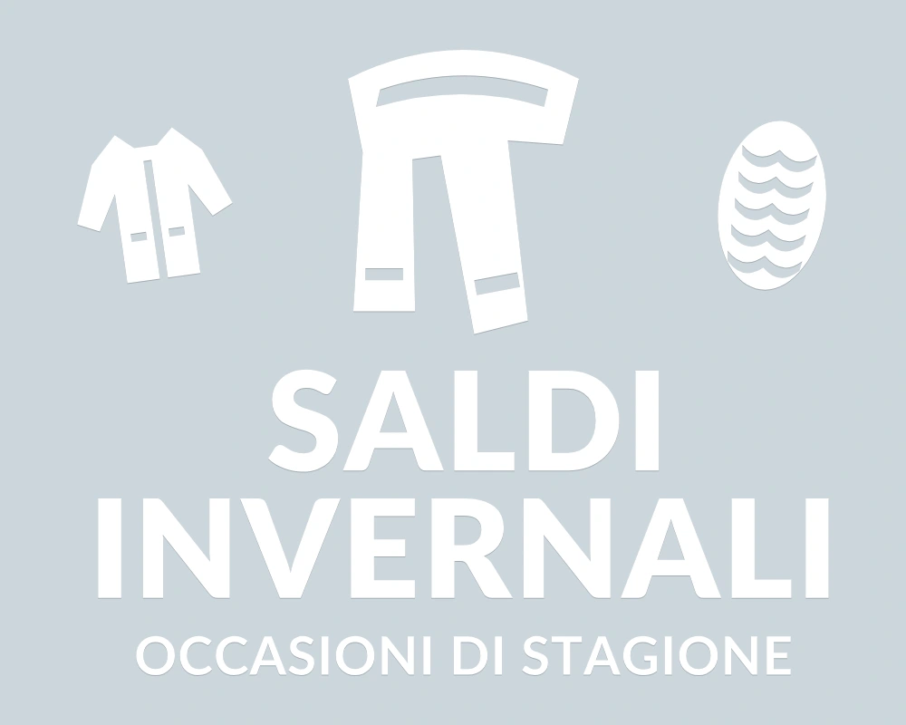 Sciarpa delle offerte - Emblema centrale - SALDI INVERNALI | Adesivo vetrina prespaziato