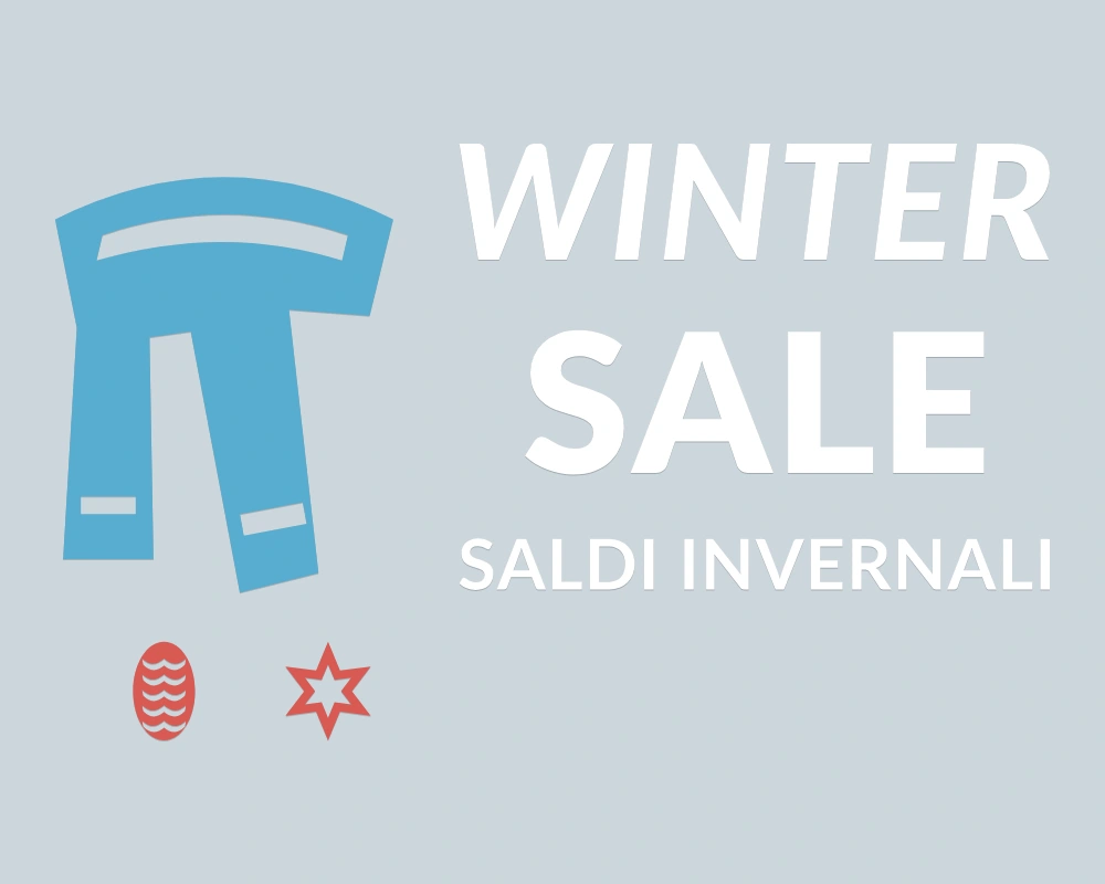 Sciarpa delle offerte - Insegna laterale - WINTER SALE | Adesivo vetrina prespaziato