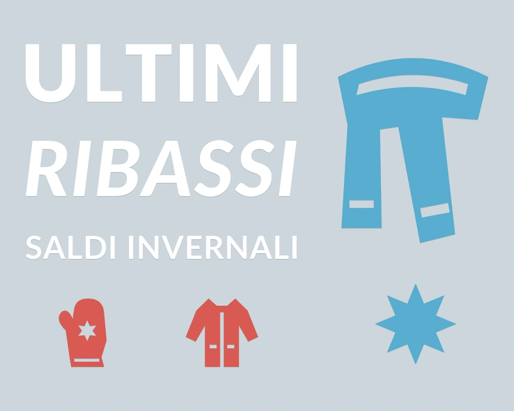 Sciarpa delle offerte - Cornice asimmetrica - ULTIMI RIBASSI | Adesivo vetrina prespaziato