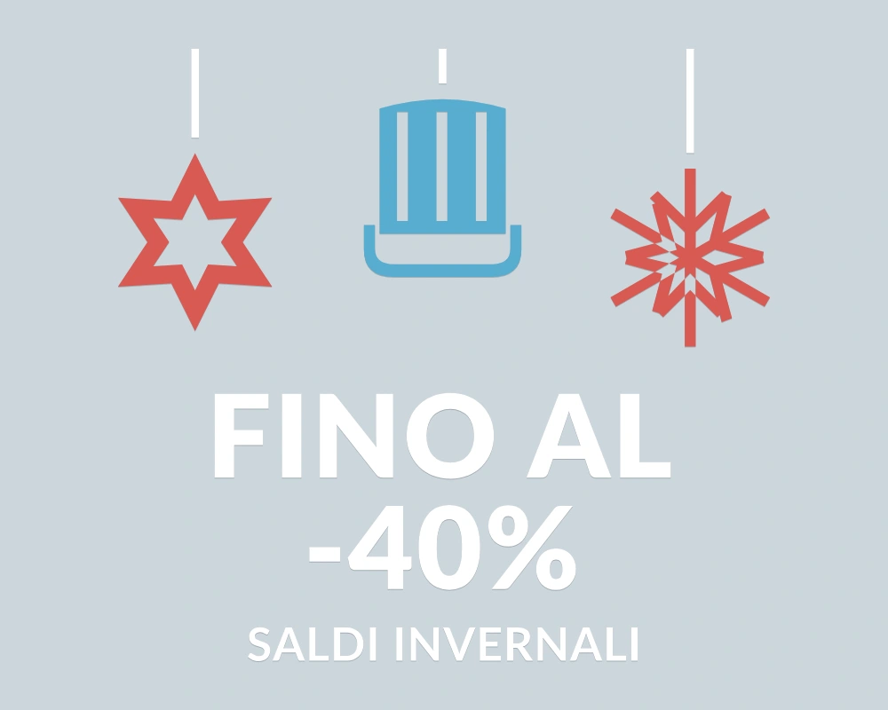 Slittino dei prezzi - Pendenti in festa - FINO AL -40% | Adesivo vetrina prespaziato