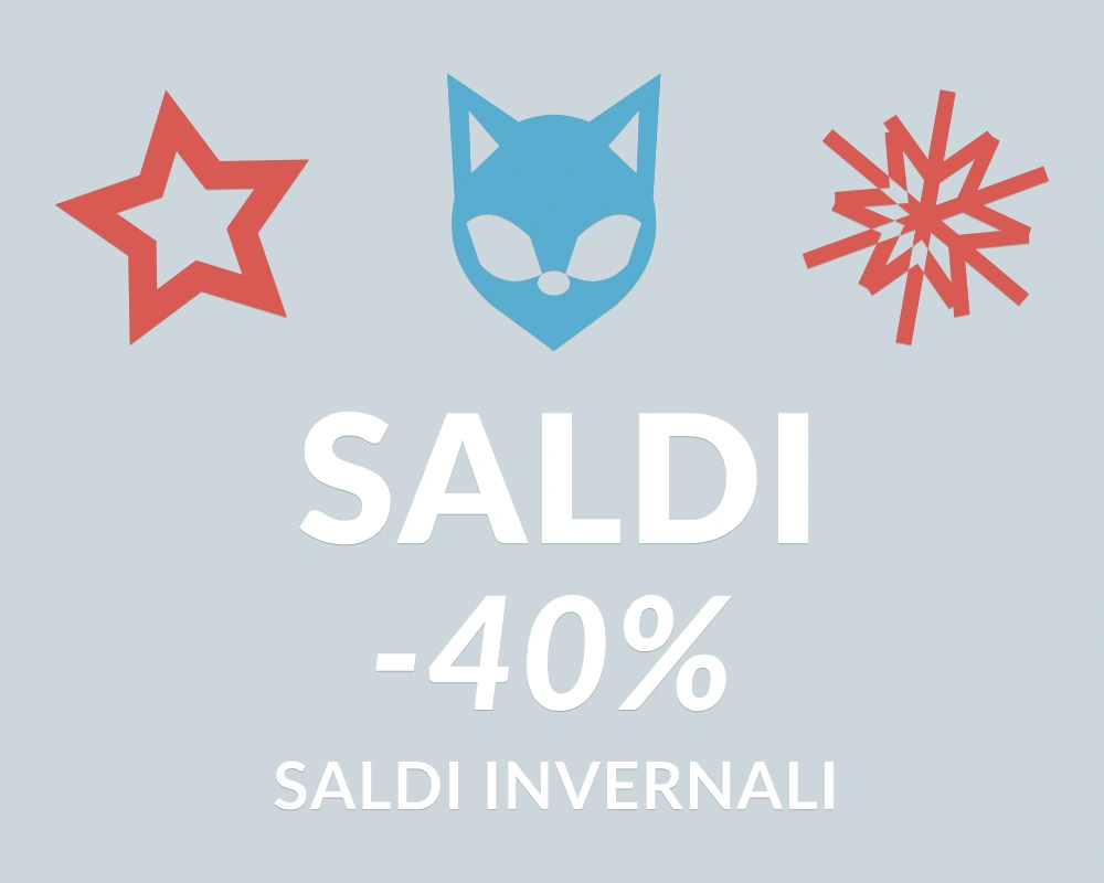 Volpe delle occasioni - Trio decorativo - SALDI -40% | Adesivo vetrina prespaziato