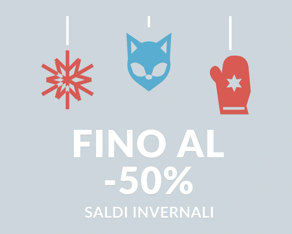 Volpe delle occasioni - Pendenti in festa - FINO AL -50% | Adesivo vetrina prespaziato