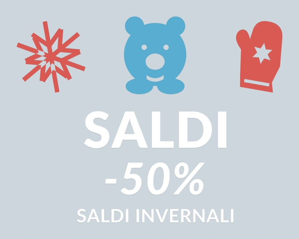 Orso delle offerte - Trio decorativo - SALDI -50% | Adesivo vetrina prespaziato