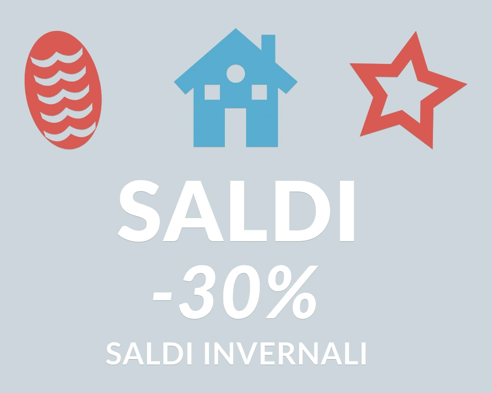 Chalet dei prezzi - Trio decorativo - SALDI -30% | Adesivo vetrina prespaziato