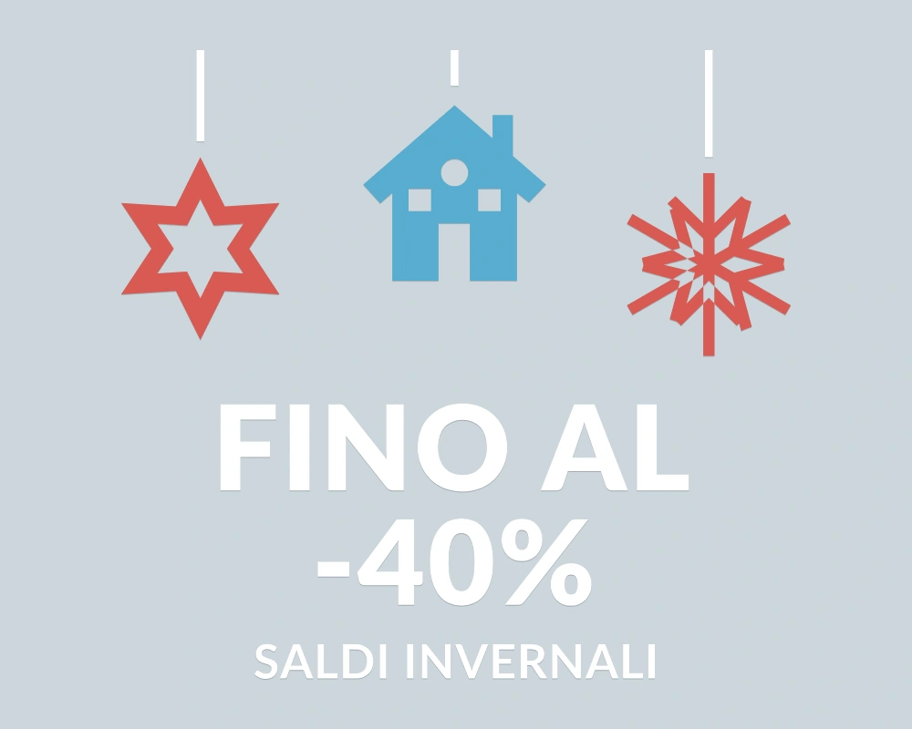 Chalet dei prezzi - Pendenti in festa - FINO AL -40% | Adesivo vetrina prespaziato