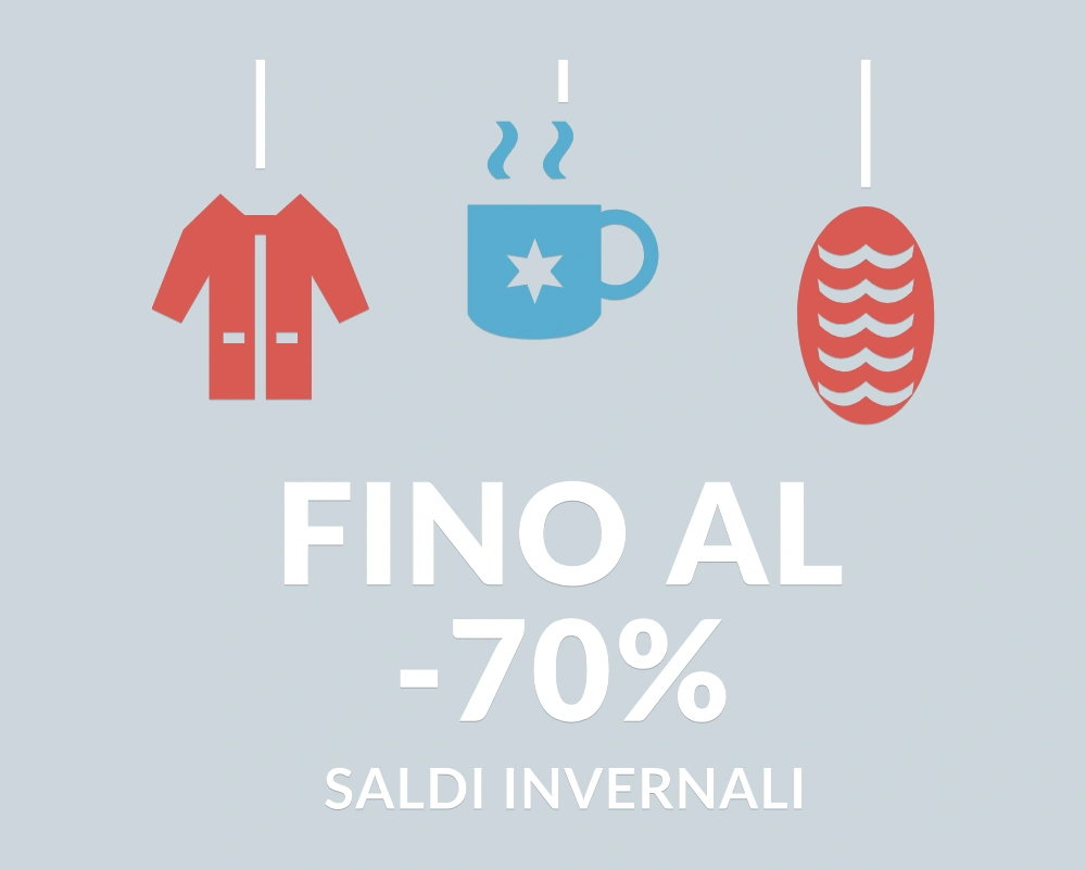 Pausa di risparmio - Pendenti in festa - FINO AL -70% | Adesivo vetrina prespaziato