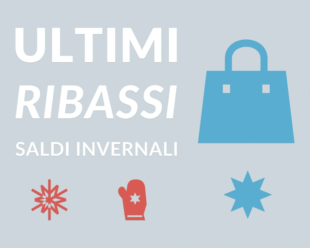 Shopping d'inverno - Cornice asimmetrica - ULTIMI RIBASSI | Adesivo vetrina prespaziato