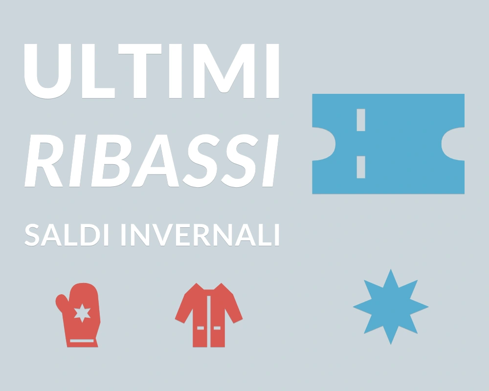 Biglietto convenienza - Cornice asimmetrica - ULTIMI RIBASSI | Adesivo vetrina prespaziato