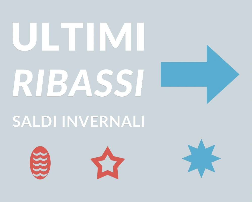 Direzione saldi - Cornice asimmetrica - ULTIMI RIBASSI | Adesivo vetrina prespaziato