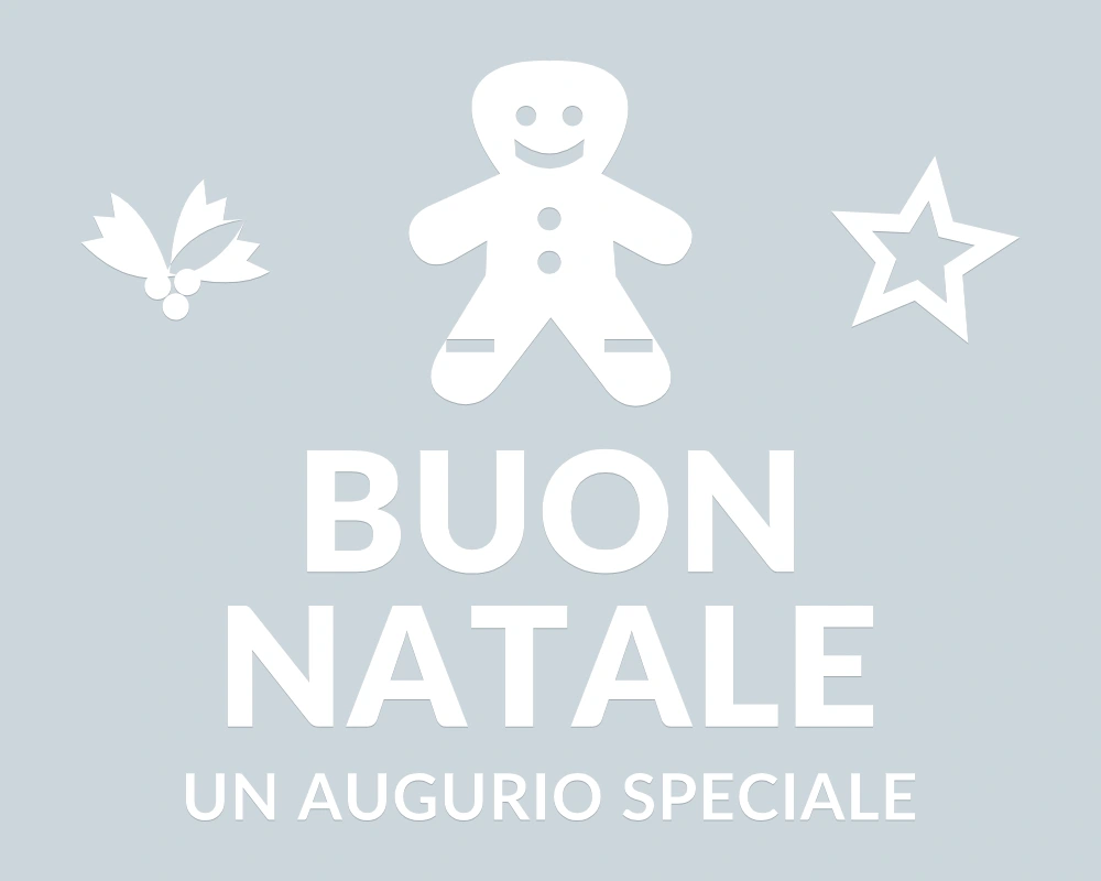 Biscotto sorridente - Emblema centrale - BUON NATALE - disegno esatto; fondo di presentazione escluso