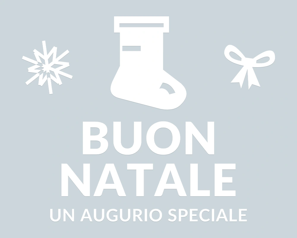 Calza delle sorprese - Emblema centrale - BUON NATALE - disegno esatto; fondo di presentazione escluso