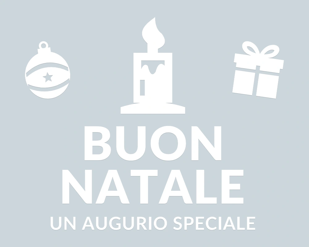 Candela del benvenuto - Emblema centrale - BUON NATALE - disegno esatto; fondo di presentazione escluso