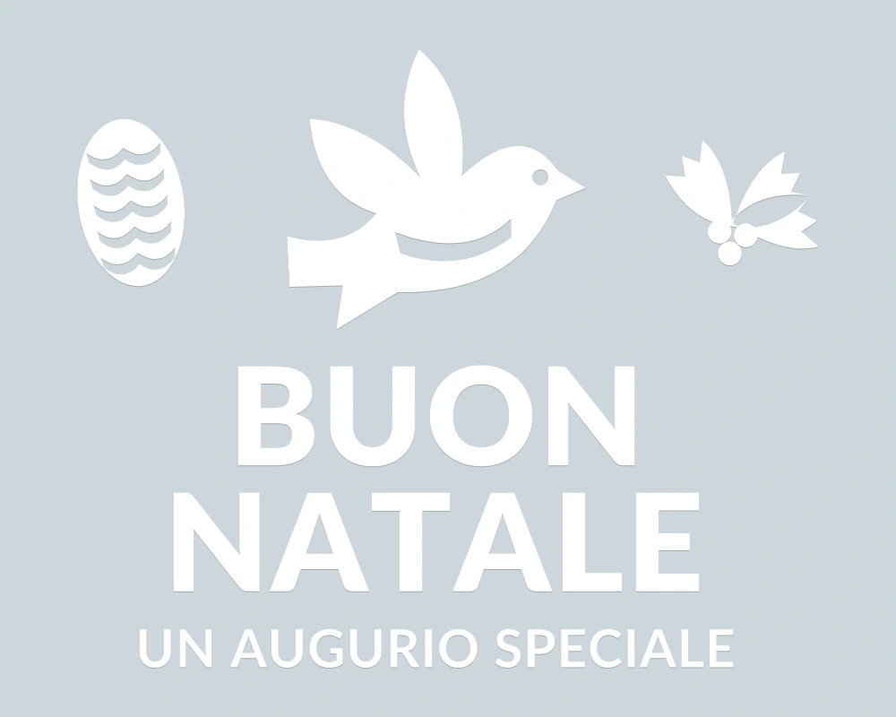 Colomba degli auguri - Emblema centrale - BUON NATALE - disegno esatto; fondo di presentazione escluso