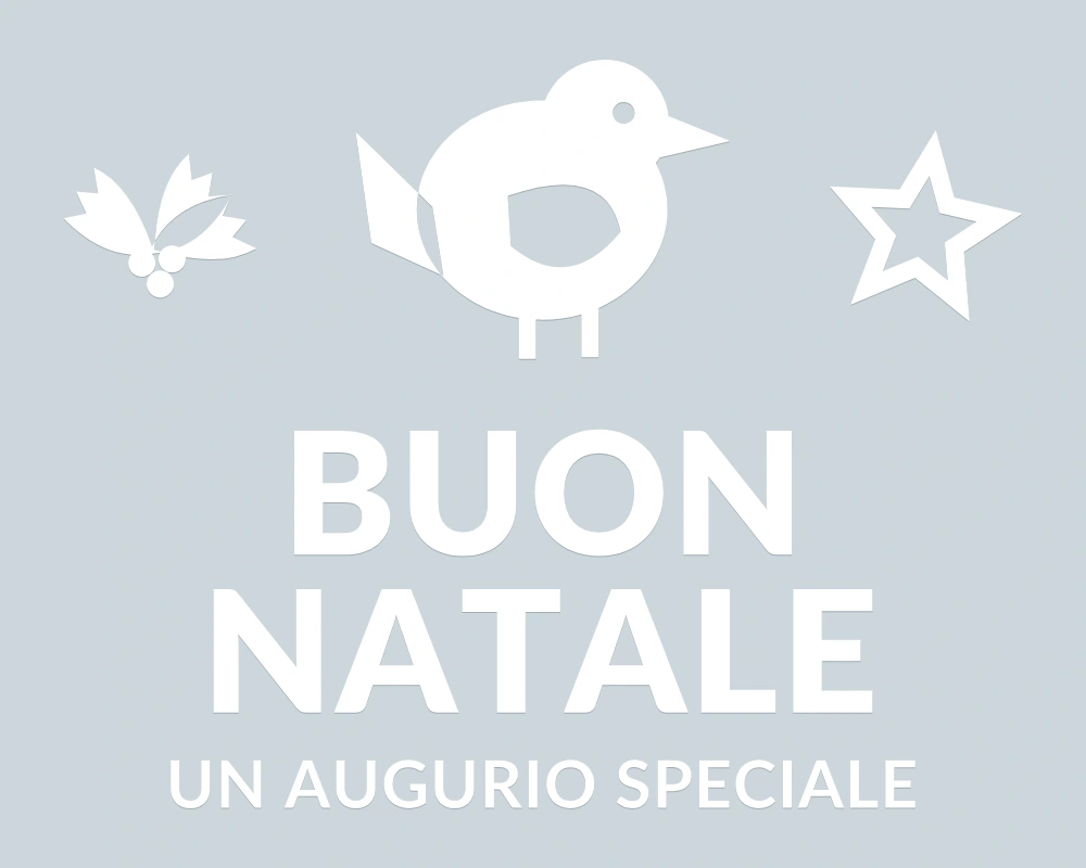 Pettirosso sul ramo - Emblema centrale - BUON NATALE - disegno esatto; fondo di presentazione escluso