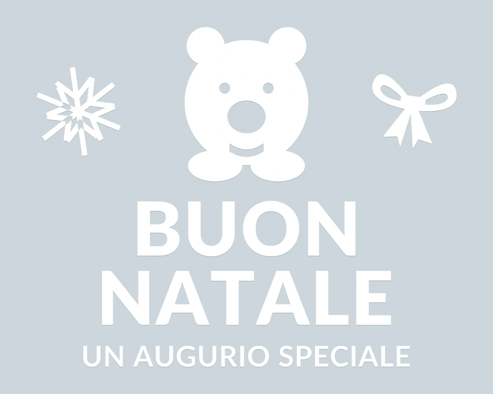 Orsetto polare - Emblema centrale - BUON NATALE - disegno esatto; fondo di presentazione escluso