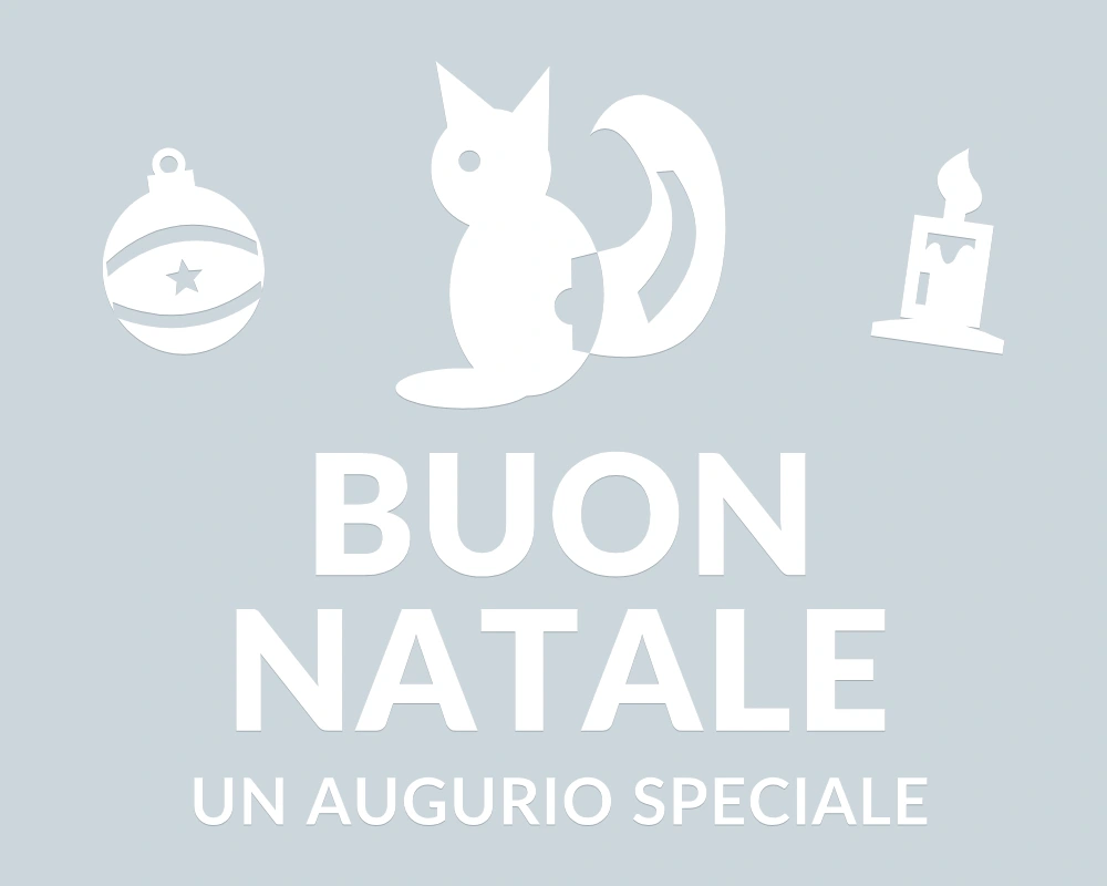 Scoiattolo delle ghiande - Emblema centrale - BUON NATALE - disegno esatto; fondo di presentazione escluso