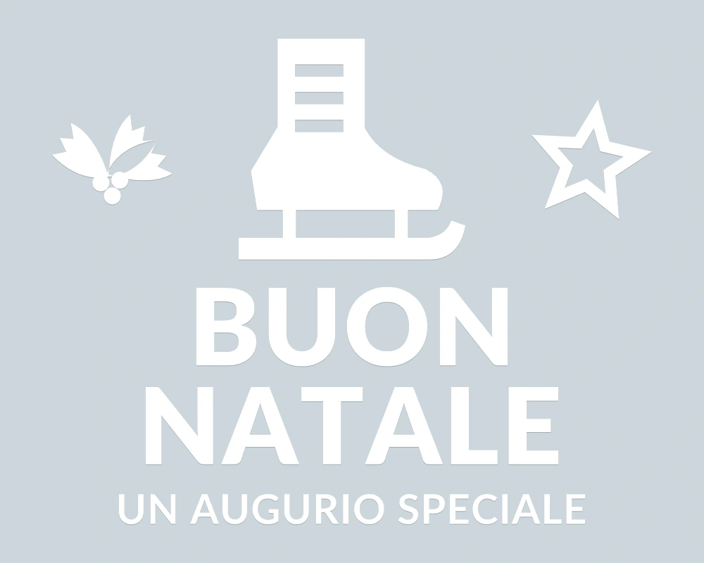 Pattino sul ghiaccio - Emblema centrale - BUON NATALE - disegno esatto; fondo di presentazione escluso