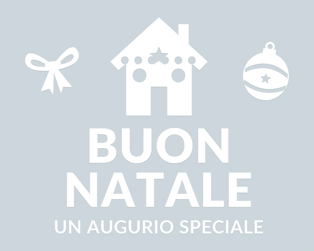 Casetta di biscotto - Emblema centrale - BUON NATALE - disegno esatto; fondo di presentazione escluso