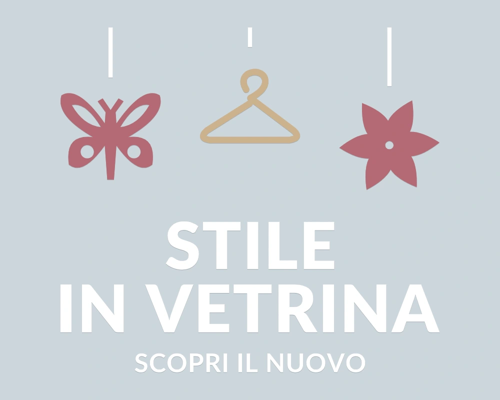 Gruccia di stile - Pendenti in festa - STILE IN VETRINA | Adesivo vetrina prespaziato
