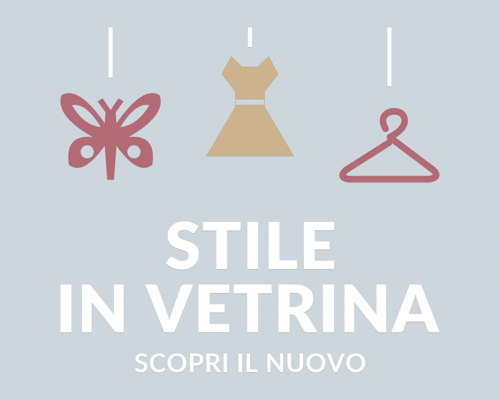 Abito delle novità - Pendenti in festa - STILE IN VETRINA | Adesivo vetrina prespaziato