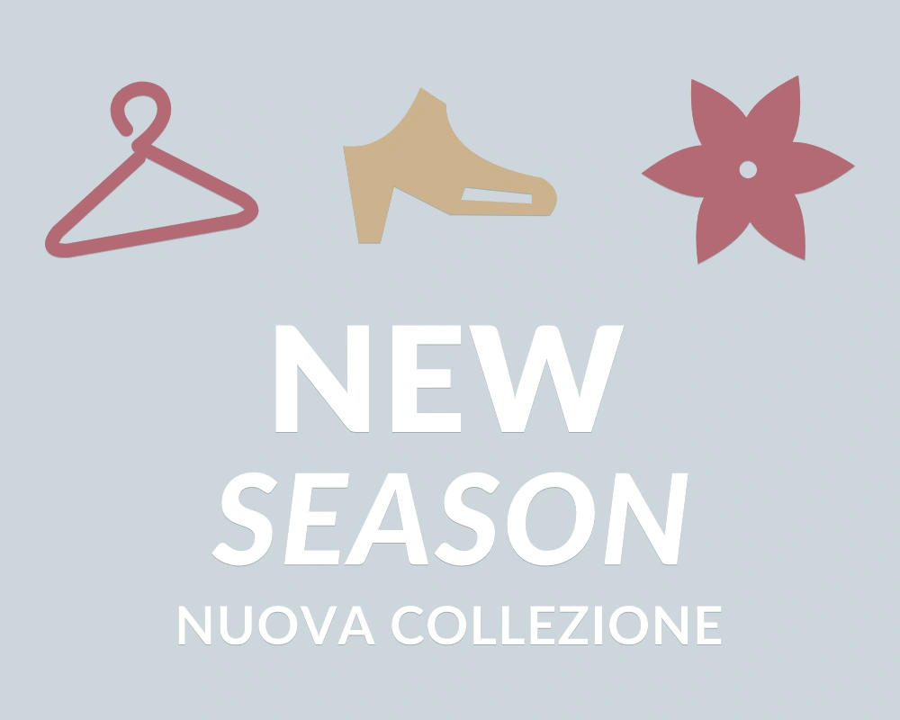 Passo di stagione - Trio decorativo - NEW SEASON | Adesivo vetrina prespaziato