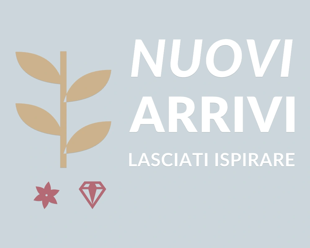 Ramo di tendenza - Insegna laterale - NUOVI ARRIVI | Adesivo vetrina prespaziato
