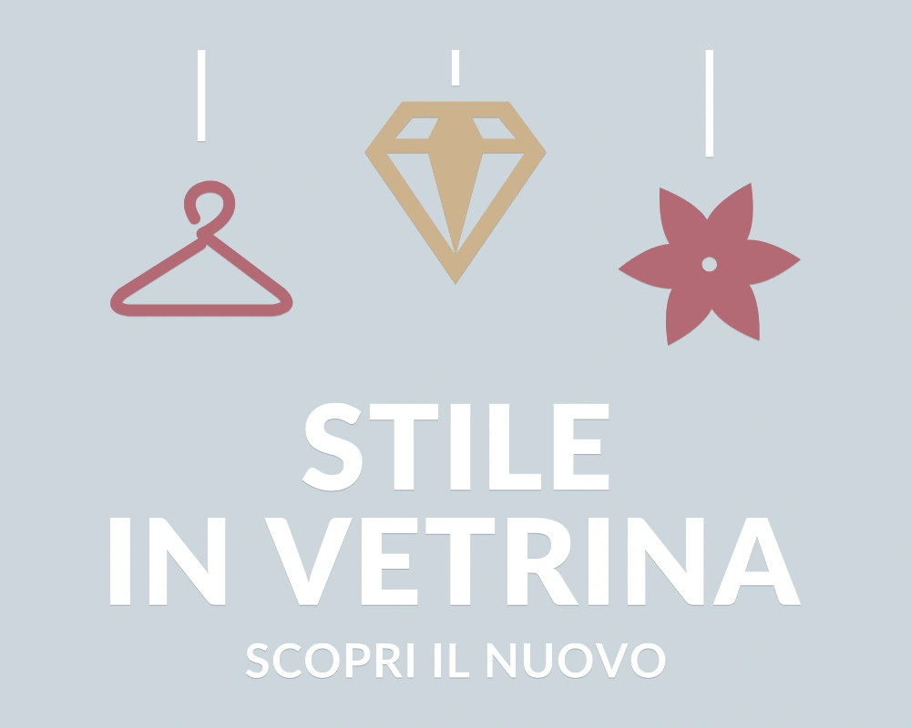 Taglio prezioso - Pendenti in festa - STILE IN VETRINA | Adesivo vetrina prespaziato