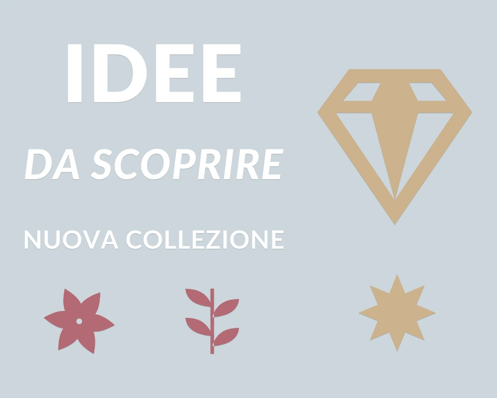 Taglio prezioso - Cornice asimmetrica - IDEE DA SCOPRIRE | Adesivo vetrina prespaziato