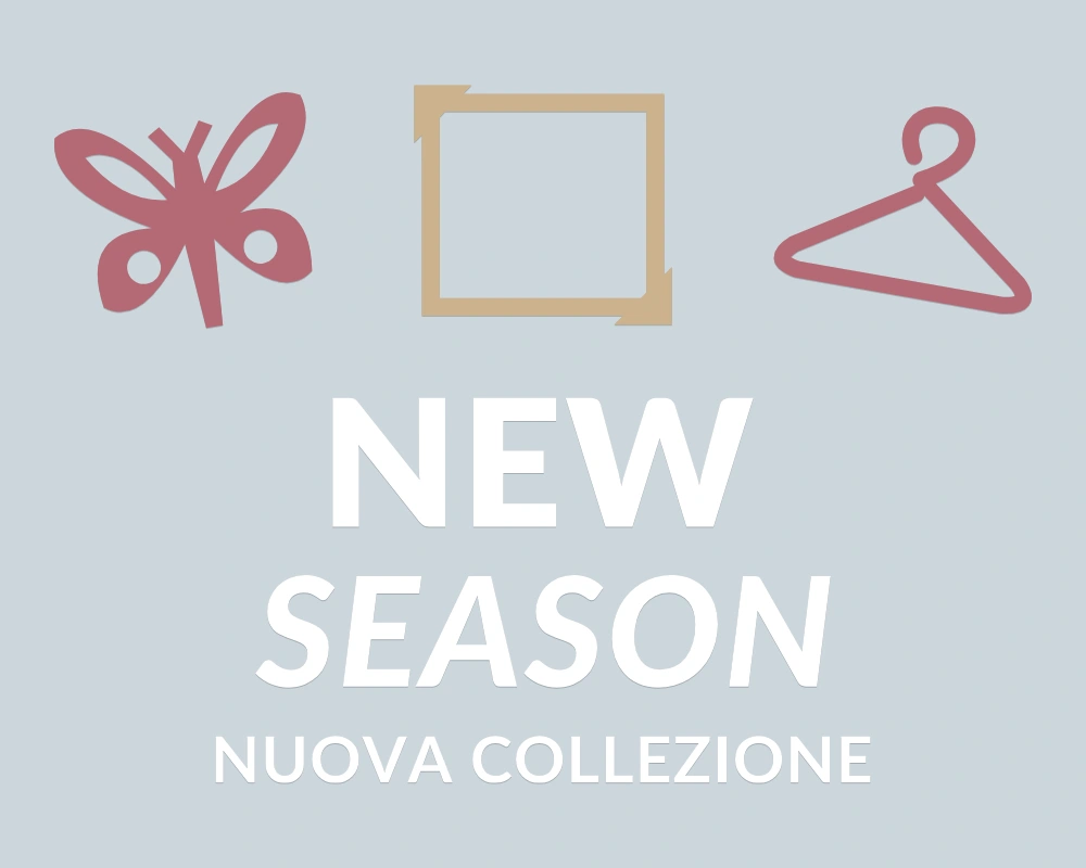 Quadro di novità - Trio decorativo - NEW SEASON | Adesivo vetrina prespaziato