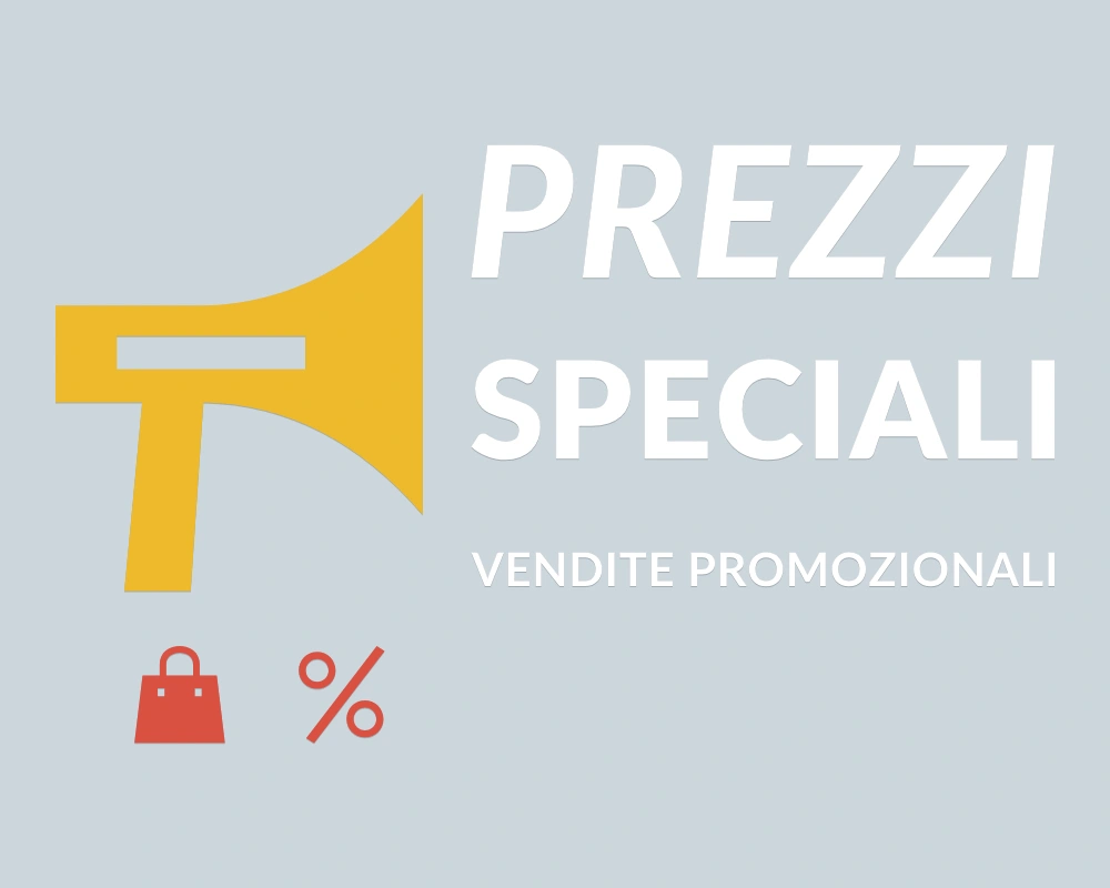 Richiamo delle offerte - Insegna laterale - PREZZI SPECIALI | Adesivo vetrina prespaziato