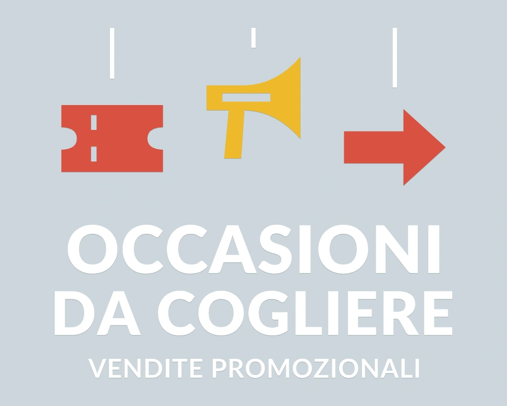 Richiamo delle offerte - Pendenti in festa - OCCASIONI DA COGLIERE | Adesivo vetrina prespaziato
