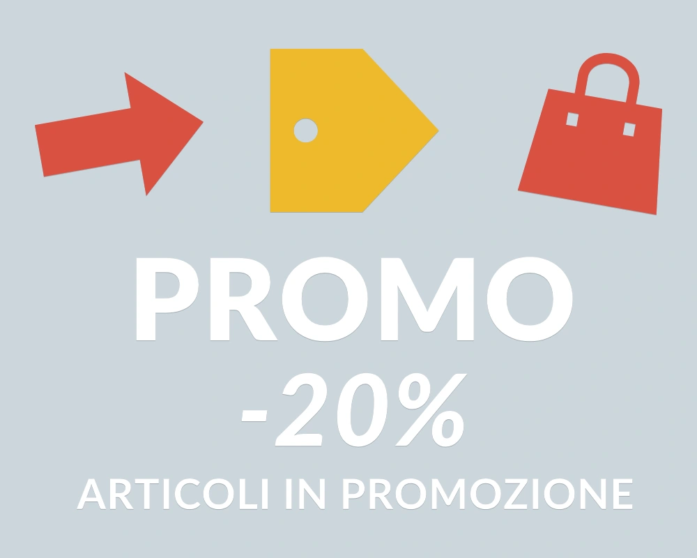 Cartellino promozionale - Trio decorativo - PROMO -20% | Adesivo vetrina prespaziato