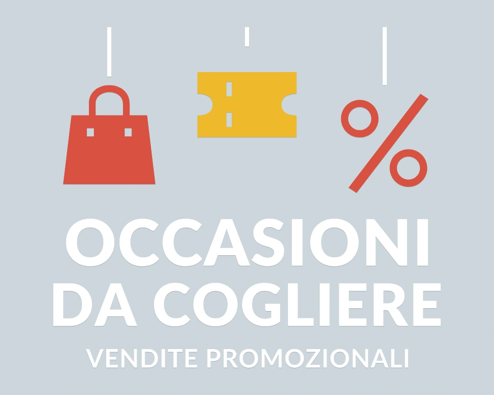 Buono d'occasione - Pendenti in festa - OCCASIONI DA COGLIERE | Adesivo vetrina prespaziato