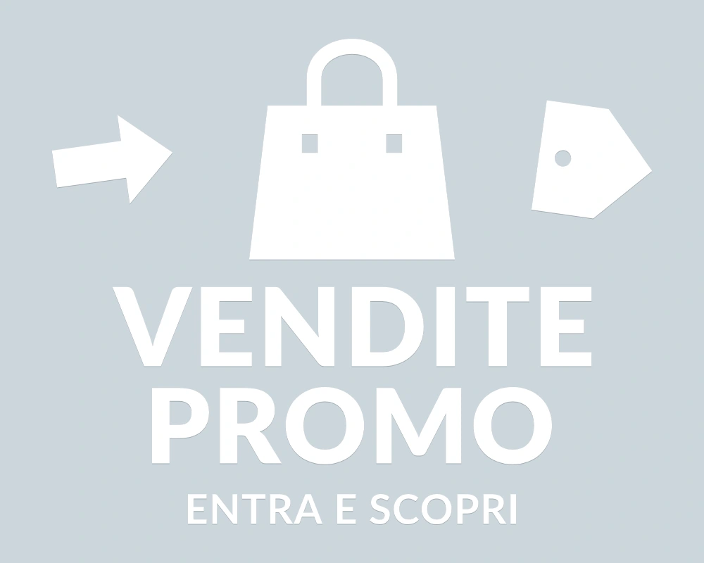 Borsa delle promozioni - Emblema centrale - VENDITE PROMO | Adesivo vetrina prespaziato