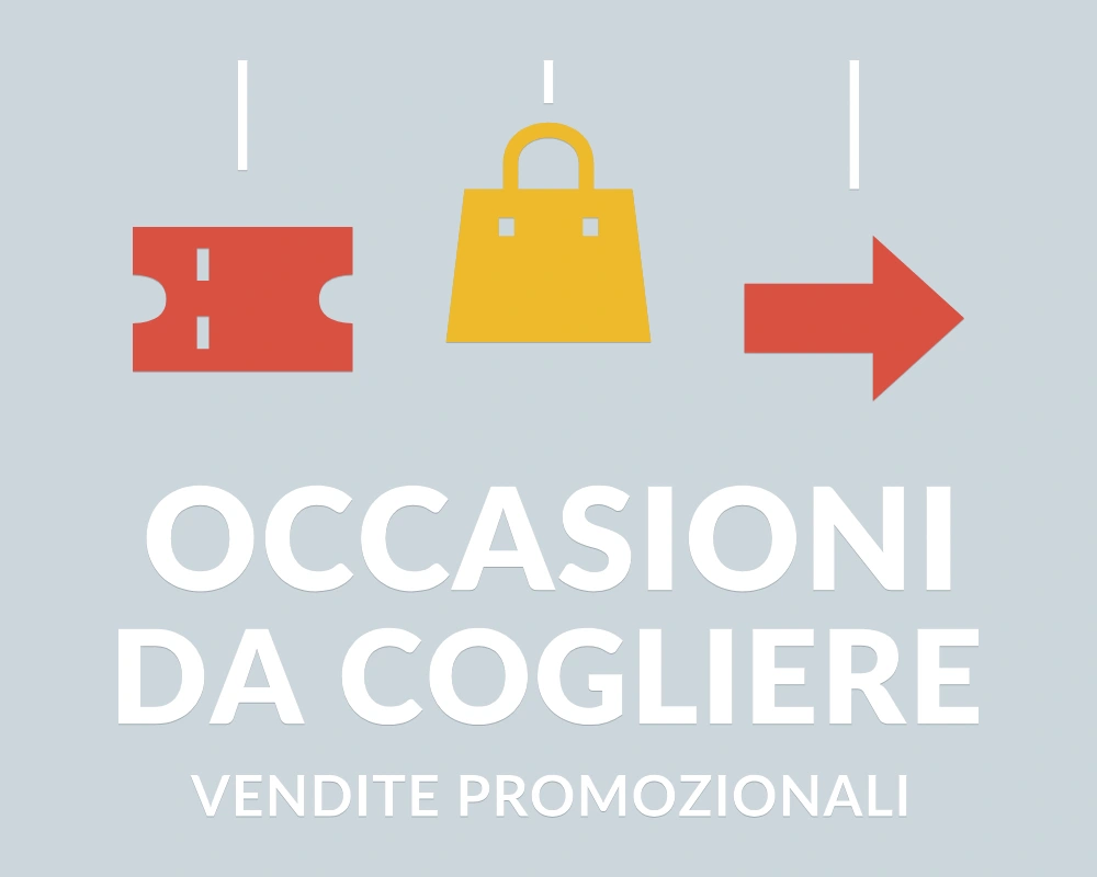 Borsa delle promozioni - Pendenti in festa - OCCASIONI DA COGLIERE | Adesivo vetrina prespaziato