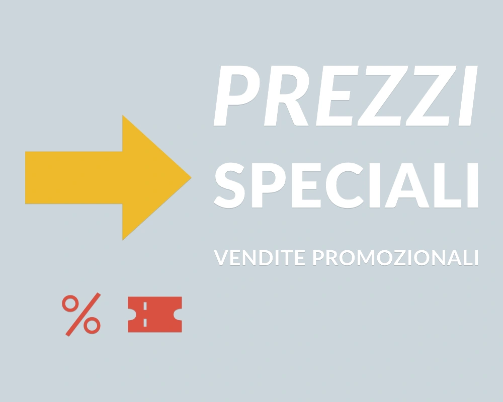Freccia delle occasioni - Insegna laterale - PREZZI SPECIALI | Adesivo vetrina prespaziato