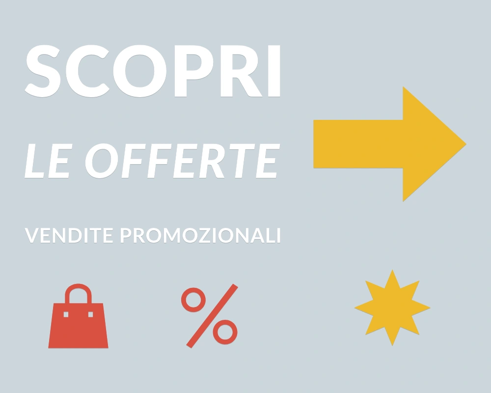 Freccia delle occasioni - Cornice asimmetrica - SCOPRI LE OFFERTE | Adesivo vetrina prespaziato