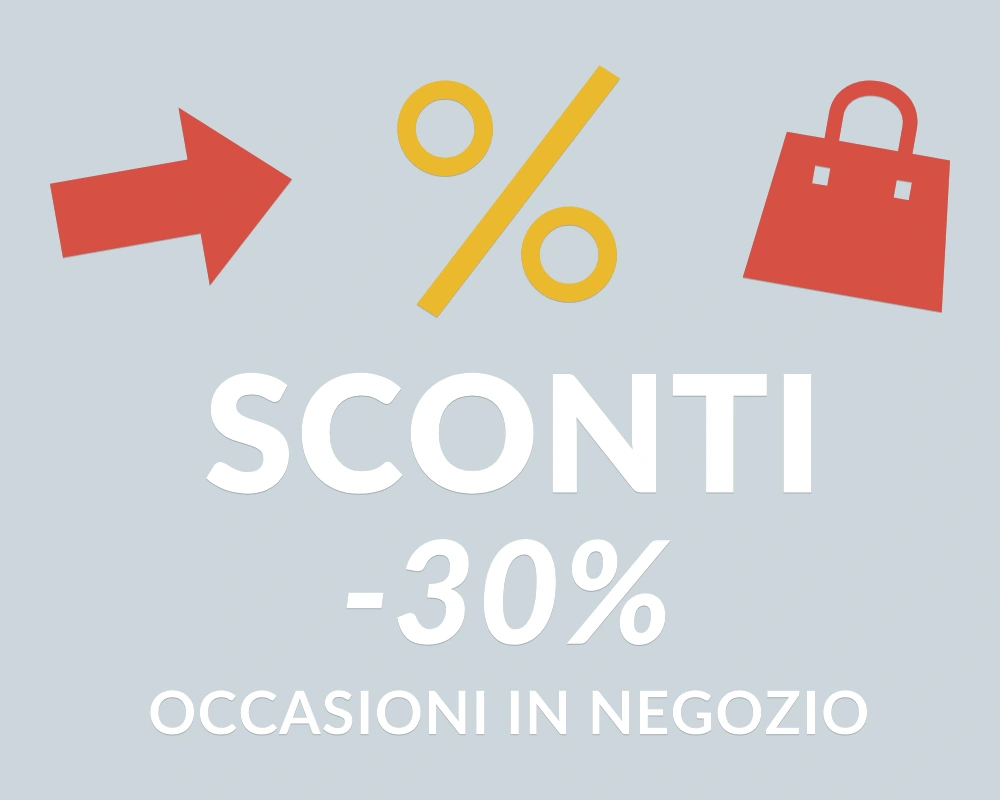 Percentuale in evidenza - Trio decorativo - SCONTI -30% | Adesivo vetrina prespaziato