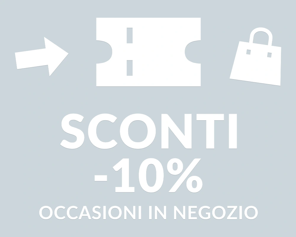 Ticket risparmio - Emblema centrale - SCONTI -10% | Adesivo vetrina prespaziato