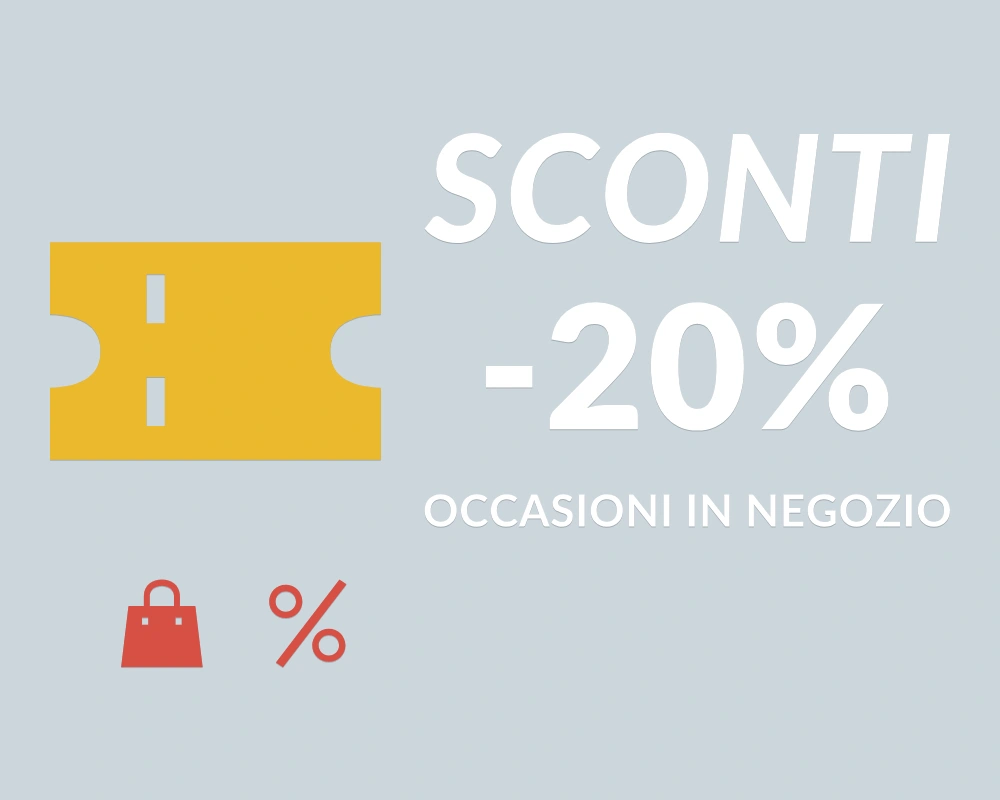Ticket risparmio - Insegna laterale - SCONTI -20% | Adesivo vetrina prespaziato