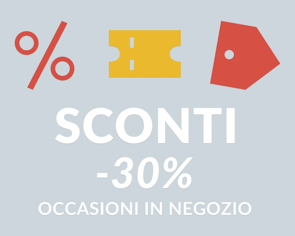 Ticket risparmio - Trio decorativo - SCONTI -30% | Adesivo vetrina prespaziato